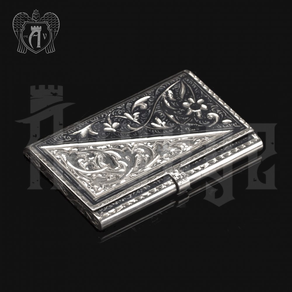 Визитница серебряная и ручка «Дипломат» Апанде, 111003211