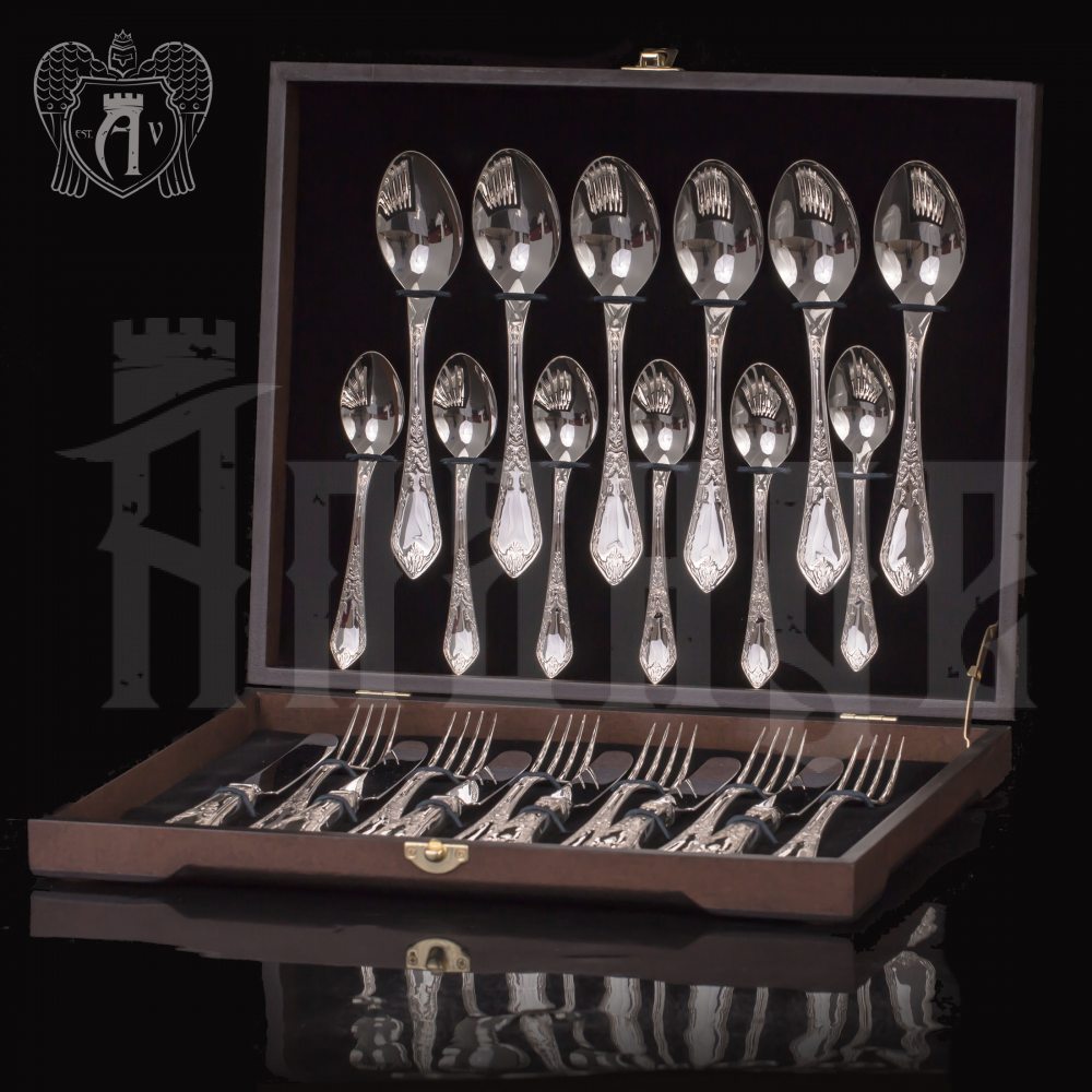 Столовый набор из серебра на 6 персон «Герцогиня» 24 предмета Апанде, 22000212-28