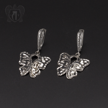 Серебряные серьги «Бабочки»
