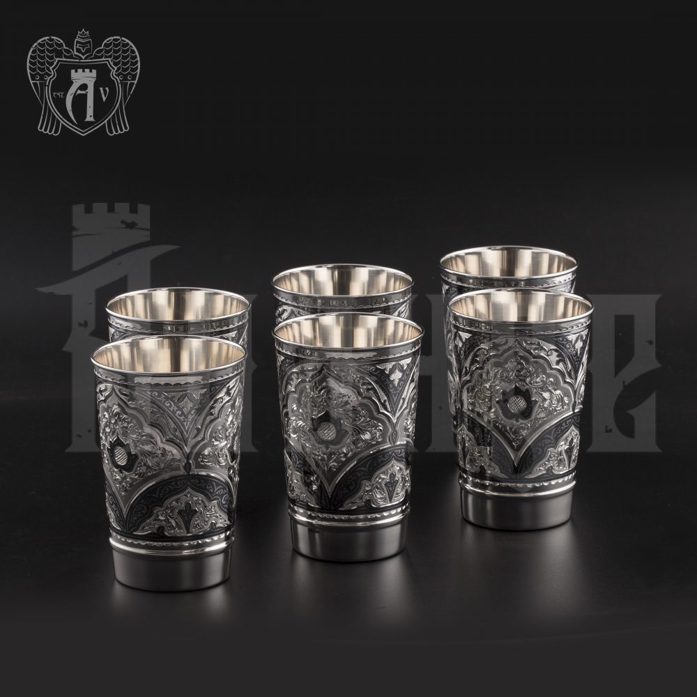 Набор серебряных стаканов «Султан» Апанде, 71000435