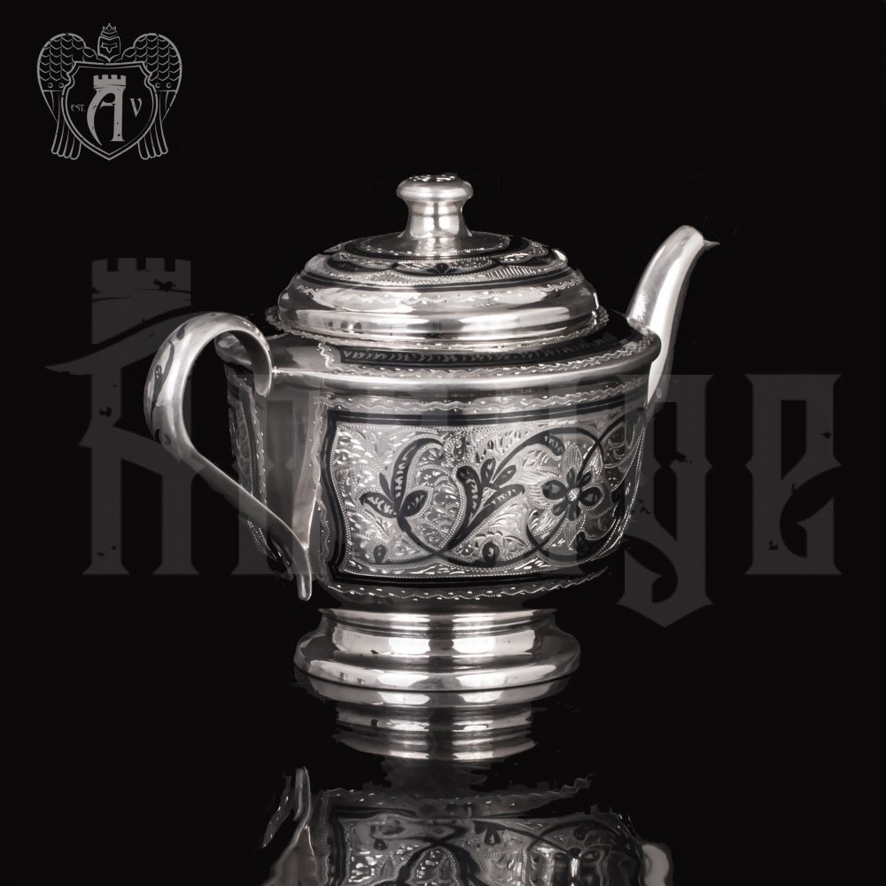 Серебряный чайник «Кубачинский» Апанде, 250007
