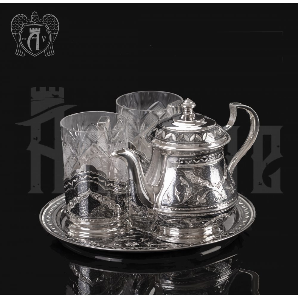 Набор чайный серебряный «Традиция» Апанде, 1110013537