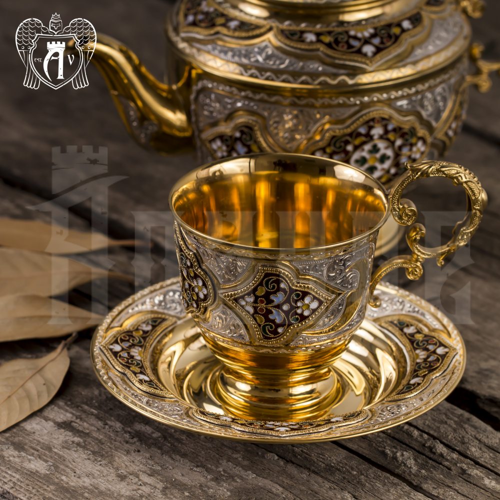 Серебряная чайная пара «Версаль» Апанде, 32009125