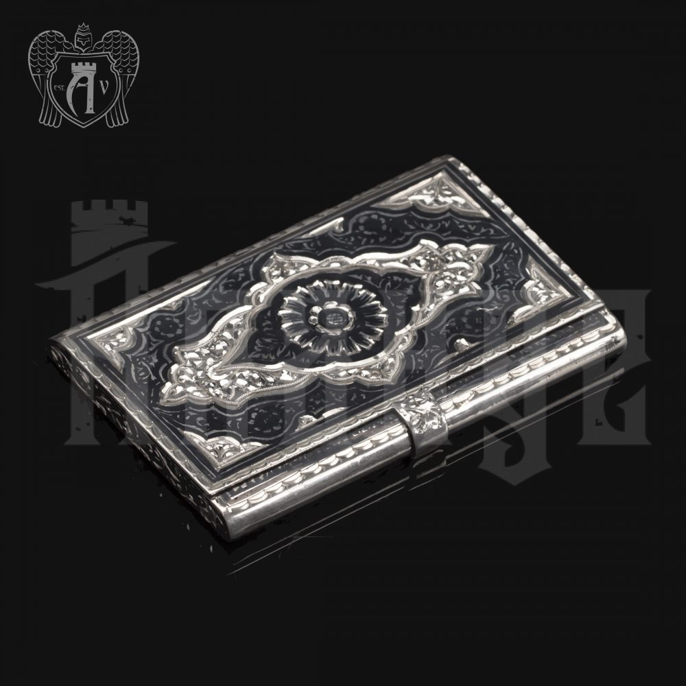 Визитница серебряная «Персидский мотив» Апанде, 91003216