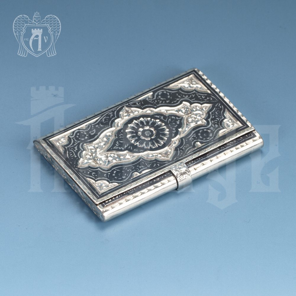 Визитница серебряная «Персидский мотив» Апанде, 91003216
