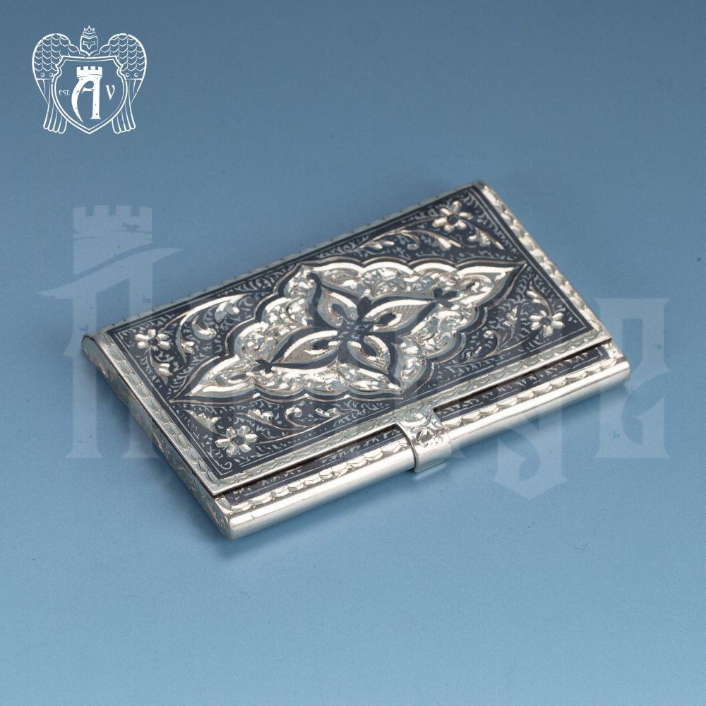 Визитница серебряная и ручка «Падишах» Апанде, 111003238