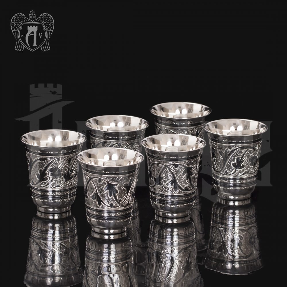 Набор стаканов из серебра 925 пробы  «Тюльпан» Апанде, 71000440