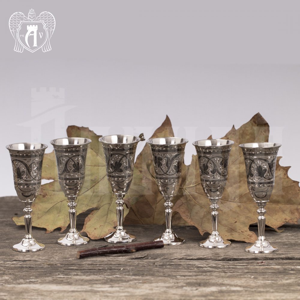 Набор серебряных рюмок «Кристалл» Апанде, 75000180