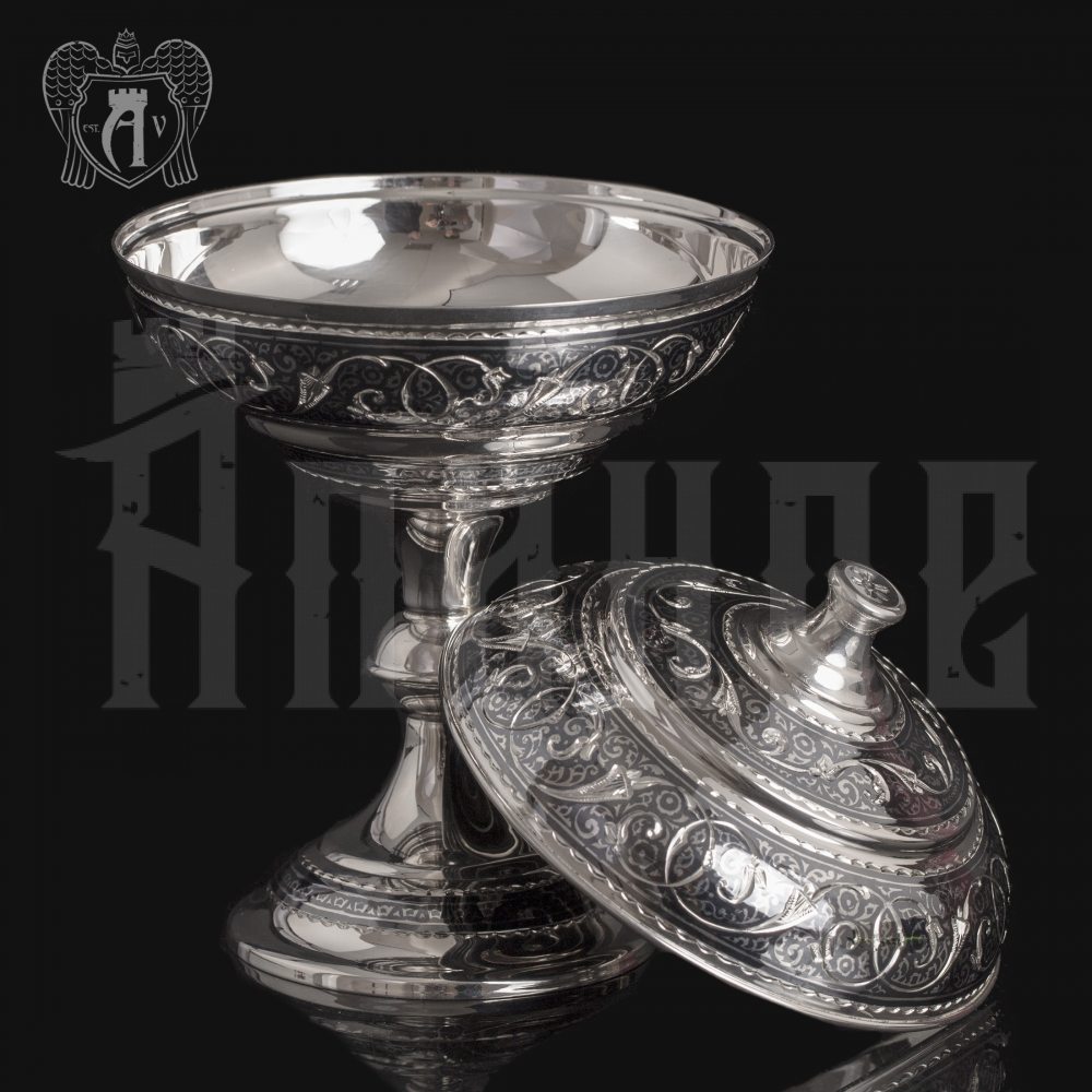 Серебряная икорница\креманка  «Триумф»  Апанде, 270005