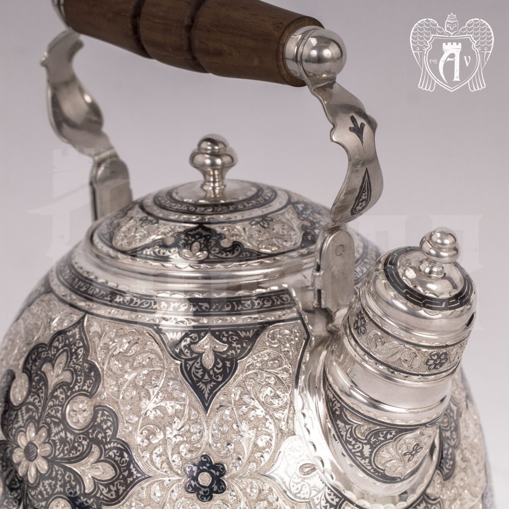 Серебряный чайник для кипячения «Флоранж» Апанде, 2500034