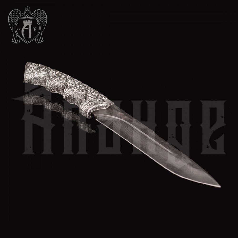 Авторский нож из серебра  «Волк» Апанде, 4500043