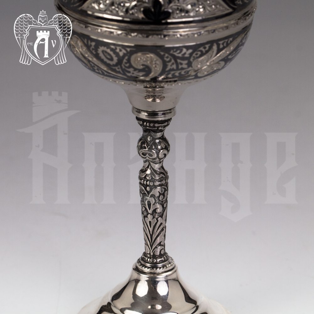 Серебряные фужеры «Король Артур» набор 6 шт Апанде, 3800403-30