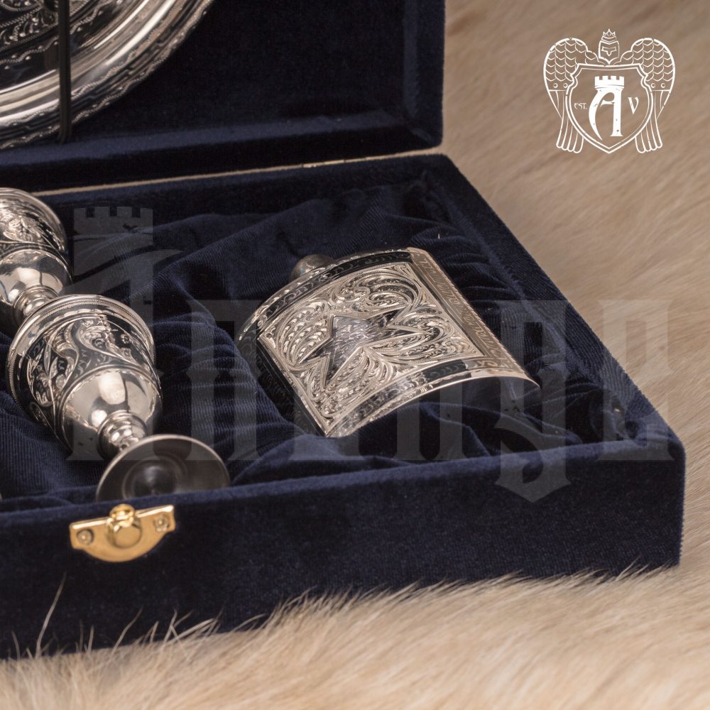 Серебряный  набор для водки и коньяка « Отчизна»  Апанде, 111005459