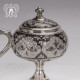 Kulolchilik kumush idish, qopqoq bilan «Gloriya».