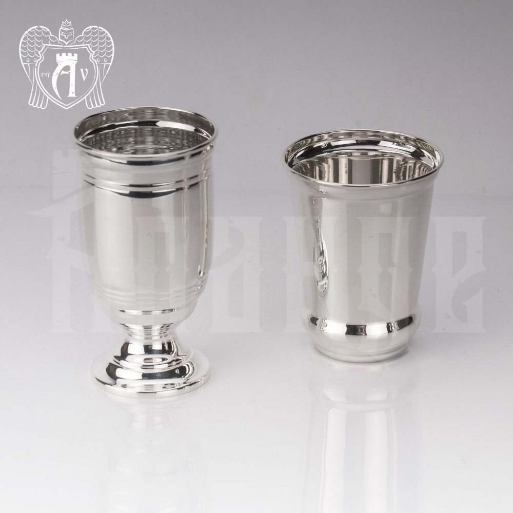 Серебряный стакан «Здоровье» + без крышки из чистого серебра 999 пробы Апанде, 71000502