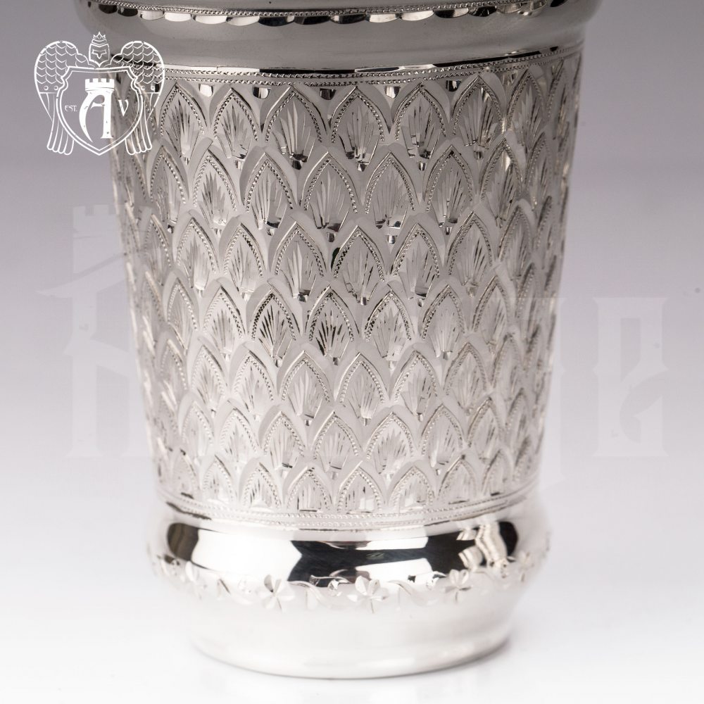 Серебряный стакан «Аквамарин» из чистого серебра 999 пробы Апанде, 71000507