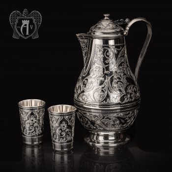 Кувшин и два стакана  из серебра  «Абердин»