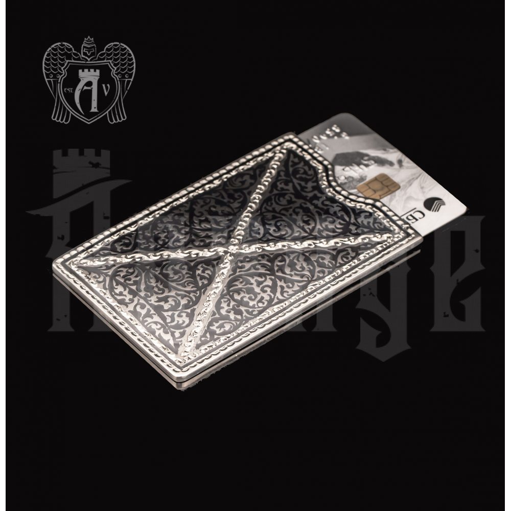 Чехол для банковских карт серебряный «Балин» Апанде, 91003220