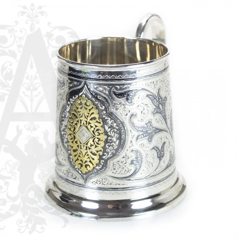 Серебряная кружка пивная «Султан» 400 мл Апанде, 32009129
