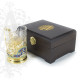 Kumush podstakannik «Senyor» 200 ml bilan qimmatbaho oltin bilan.