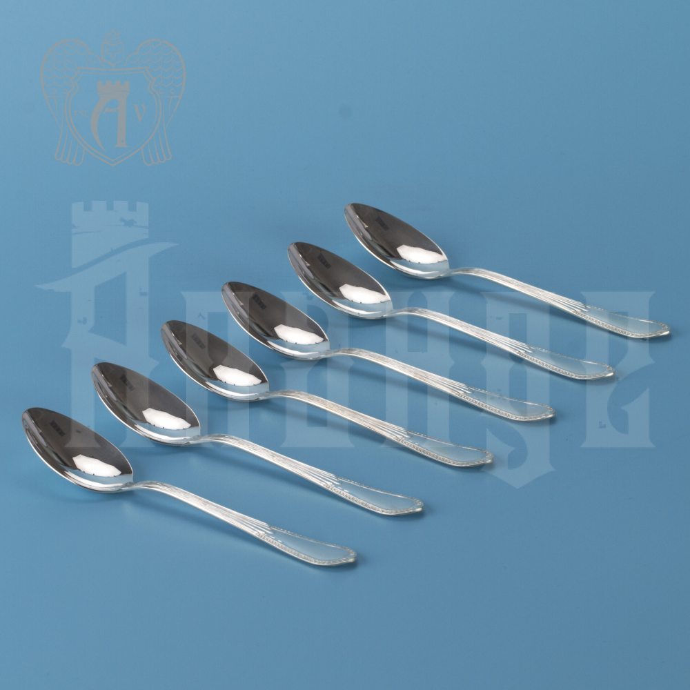 Серебряные ложки чайные «Дева» 6 шт Апанде, 24000212-6