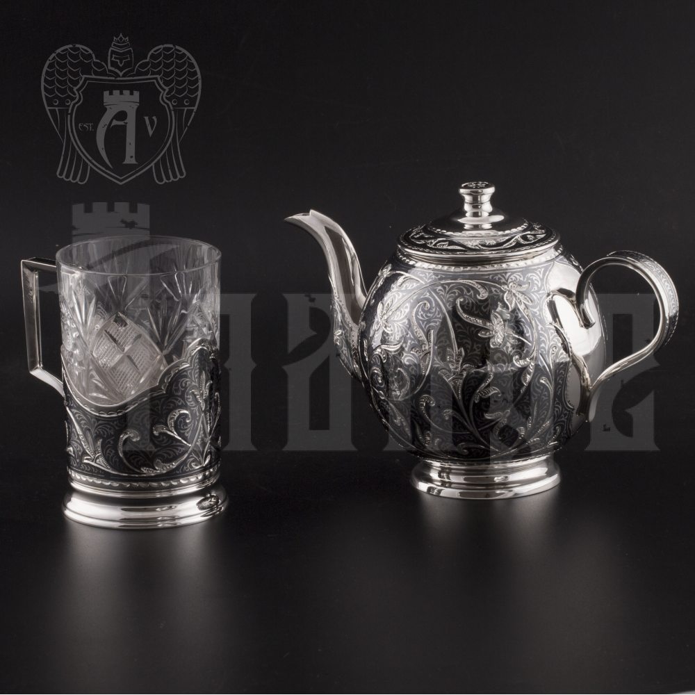 Набор чайный серебряный «Лукреция» Апанде, 1110013536
