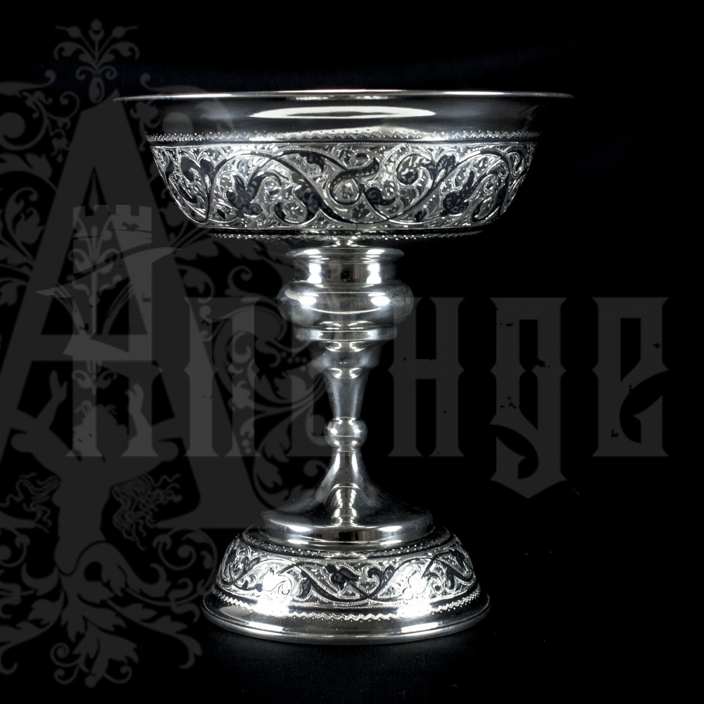 Серебряная ваза для фруктов или сладостей «Грация» Апанде, 520009