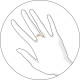 Золотое помолвочное кольцо с Swarovski Zirconia Искрящийся Свет