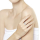 Помолвочное кольцо из белого золота с элегантной инкрустацией Swarovski Zirconia 4044 викторианского вдохновения
