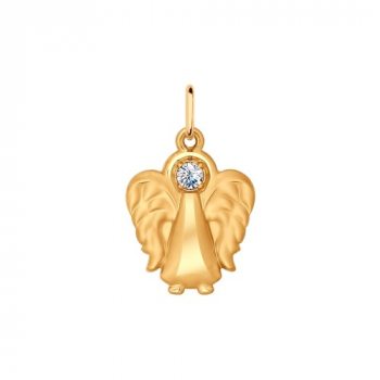 Подвеска из золота «Ангел» с фианитом