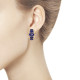 Серьги из золота с корундами сапфировыми (синт.) 7018