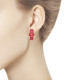 Серьги из золота с корундами рубиновыми (синт.) 7020