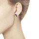 Серьги из золота с корундами сапфировыми (синт.) 5985