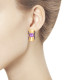 Серьги из золота с аметистами и сиреневыми фианитами 13155