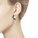 Серьги из золота с миксом камней 5658