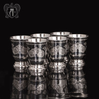 Kumush stakanlar to'plami «Allegro 2» 6 dona