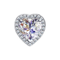 Подвеска из белого золота с бриллиантами и топазом Swarovski Сияние Лунного Света 15847