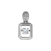 Подвеска из белого золота с бриллиантами и топазом swarovski: Искрящаяся гармония вечности