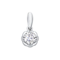 Подвеска из белого золота со Swarovski Zirconia 4412 - Искрящаяся элегантность для особых моментов