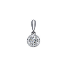 Подвеска из белого золота со swarovski zirconia