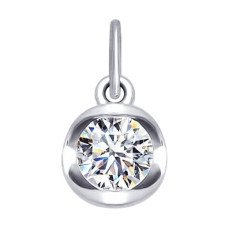 Подвеска из белого золота со Swarovski Zirconia