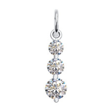 Подвеска из белого золота со swarovski zirconia