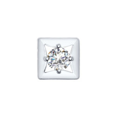 Подвеска из белого золота со Swarovski Zirconia