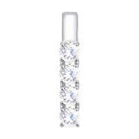 Сияние вечности: подвеска из белого золота со Swarovski Zirconia 5557
