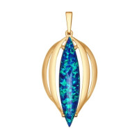 Подвеска из золота 6267 с изысканным узором лотоса