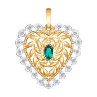 Подвеска из золота 5518 с мистическим узором лунного света