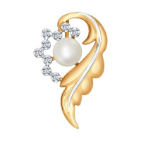 Золотая подвеска с изысканным детализированным узором 3444