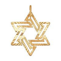 Золотая подвеска с алмазной гранью «Искристые моменты» 16598