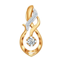 Подвеска из золота с бриллиантами Искристая Сияние 16199