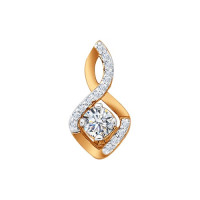 Золотая подвеска с бриллиантами Искрящееся Очарование 12661